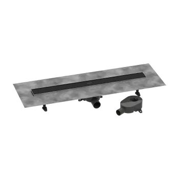 Dušas kanāls Hansgrohe RainDrain Go, 80 cm ar divpusēju resti, matēta melna, 56273670 NEW