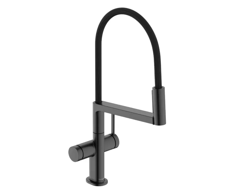 Virtuves izlietnes maisītājs Hansgrohe Talis Select M54 PowderSpray, ar elastīgu izteku un izvelkamu uzgali, EcoSmart, matēta melna hroms, 72861340 NEW
