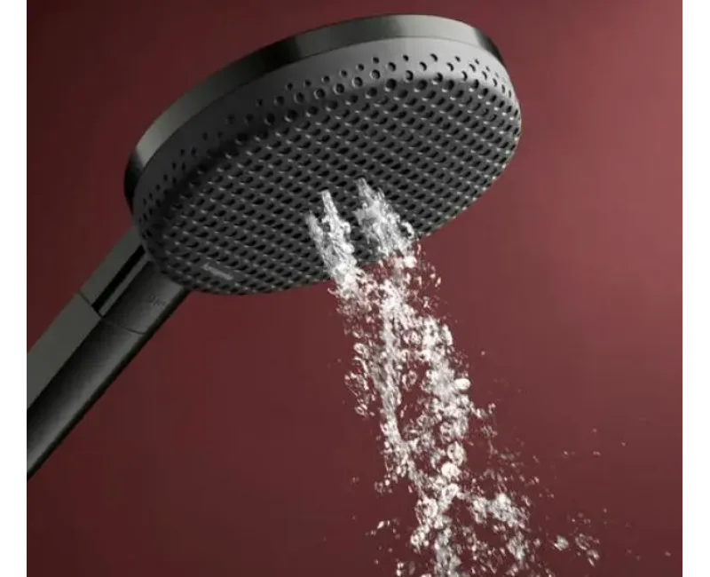 Душевая трубка Hansgrohe Raindance Alive Select S, 3 режима, EcoSmart+, матовый черный хром, 24512340