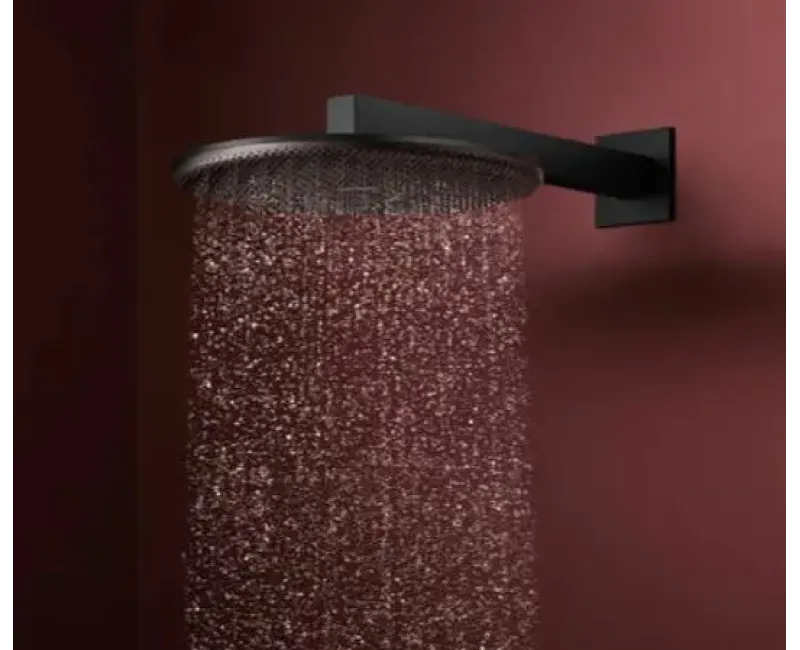 Dušas galva Hansgrohe Raindance Alive S, diametrs 30 cm, EcoSmart, matēta melna, 24521670 NEW