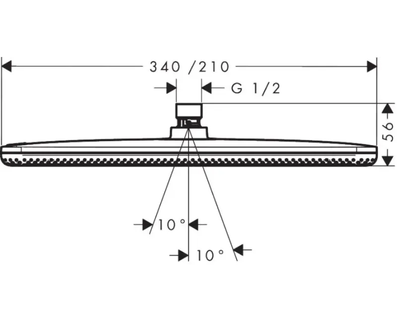 Dušas galva Hansgrohe Raindance Alive Q, 21x34 cm, 2 režīmi, matēta bronza, 24530140 NEW