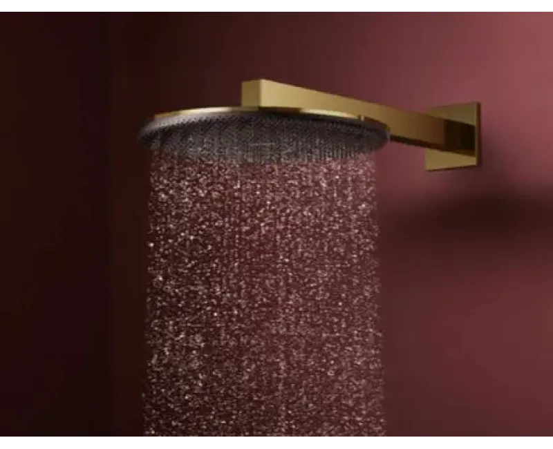 Dušas galva Hansgrohe Raindance Alive S, diametrs 30 cm, 2 režīmi, EcoSmart, pulēts zelts, 24541990 NEW