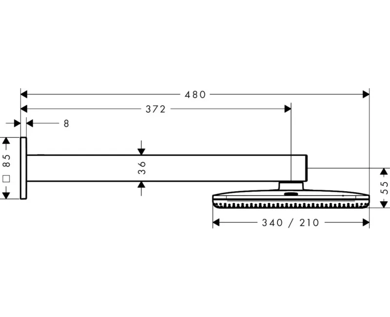 Душевая голова Hansgrohe Raindance Alive Q, 21x34 см, 2 режима, полированный золото, 24550990
