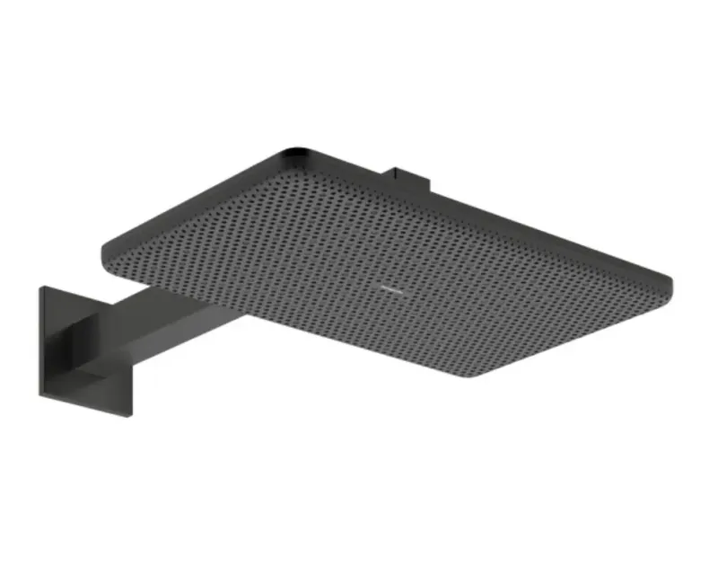 Душевая голова Hansgrohe Raindance Alive Q, 21x34 см, 2 режима, EcoSmart, матовая черная хром, 24551340