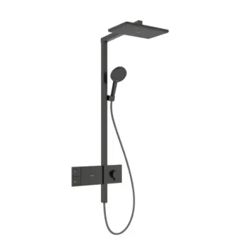 Dušas Sistēma Hansgrohe Raindance Alive Q, ar termostatu, 21x34 cm, 3 režīmi, matēta melna, 24580340 NEW