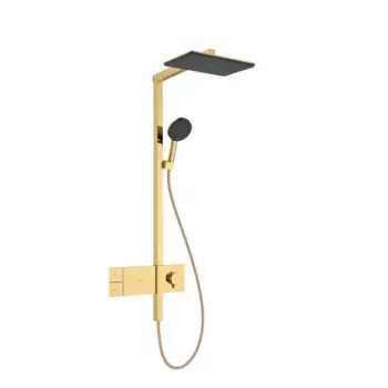 Dušas Sistēma Hansgrohe Raindance Alive Q, ar termostatu, 21x34 cm, 3 režīmi, pulēts zelts, 24580990 NEW
