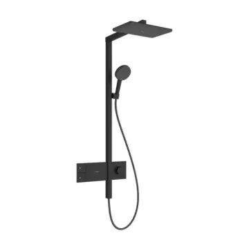 Dušas Sistēma Hansgrohe Raindance Alive Q, ar termostatu, 21x34 cm, 3 režīmi, matēta melna, 24581670 NEW