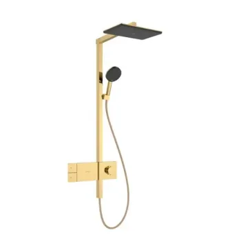Dušas Sistēma Hansgrohe Raindance Alive Q, ar termostatu, 21x34 cm, 3 režīmi, pulēts zelts, 24581990 NEW