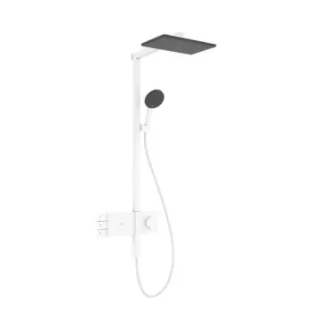 Dušas Sistēma Hansgrohe Raindance Alive Q, ar termostatu, 21x34 cm, 3 režīmi, matēta balta, 24590700 NEW