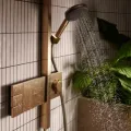 Dušas Sistēma Hansgrohe Raindance Alive Q, ar termostatu, 21x34 cm, 3 režīmi, matēta bronza, 24591140 NEW