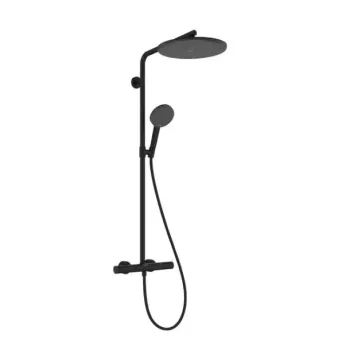 Dušas Sistēma Hansgrohe Raindance Alive S Puro, ar termostatu, 21x34 cm, 3 režīmi, matēta melna, 24593670 NEW
