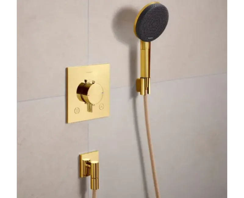 Dušas klausule Hansgrohe Raindance Alive Select S, komplekts, 3 režīmi, EcoSmart, pulēts zelts, 24611990 NEW