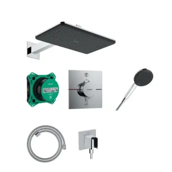 Dušas Sistēma Hansgrohe Raindance Alive Q, ar termostatu, iebūvējams, 21x34 cm, 3 režīmi, hroms, 24620000 NEW