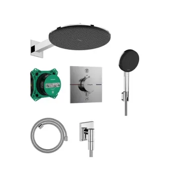 Dušas Sistēma Hansgrohe Raindance Alive S, ar iebūvējamu termostatu, diametrs 30 cm, 3 režīmi, hroms, 24630000 NEW