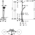 Dušas Sistēma Hansgrohe Raindance S, ar termostatu, diametrs 24 cm, 3 režīmi, EcoSmart, matēta melna, 28823670 NEW