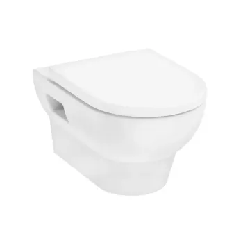 Подвесной унитаз Hansgrohe GladeLake S с сиденьем, AquaChannel Flush, безободковый, EcoSmart, белый, 60201450