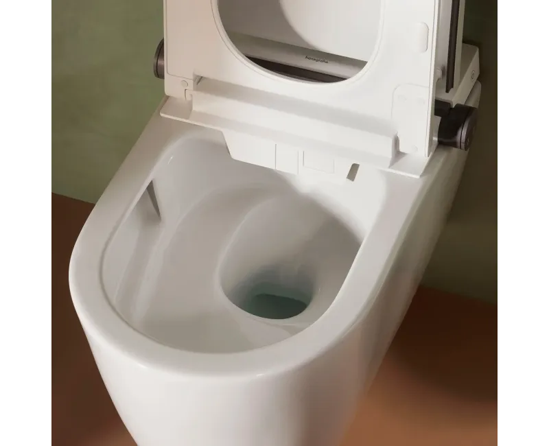 Tualetes pods ar Bide funkciju Hansgrohe LavaPura Element S, SoftClose, AquaHelix Flush, HygieneEffect, SmartClean, balts, 63021450 NEW