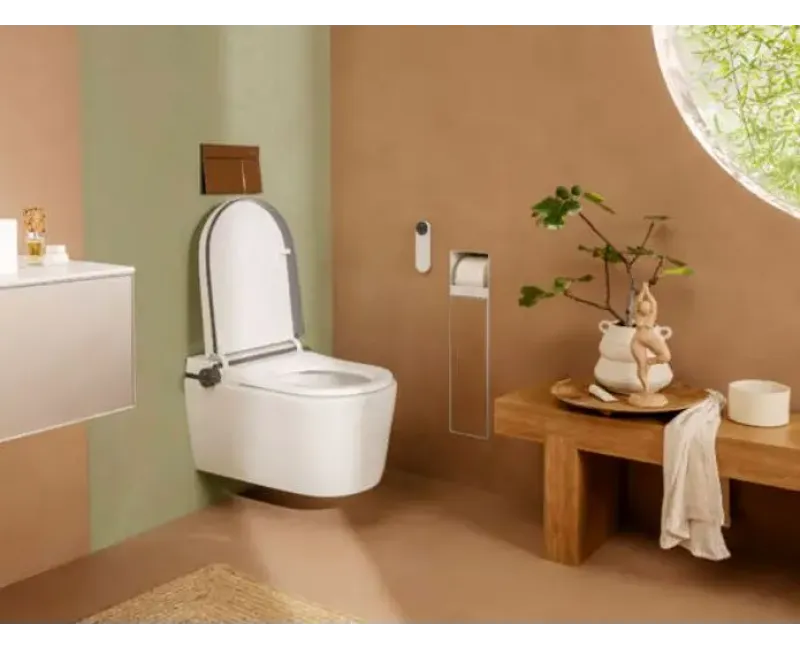Tualetes pods ar Bide funkciju Hansgrohe LavaPura Element S, SoftClose, AquaHelix Flush, HygieneEffect, SmartClean, balts, 63021450 NEW