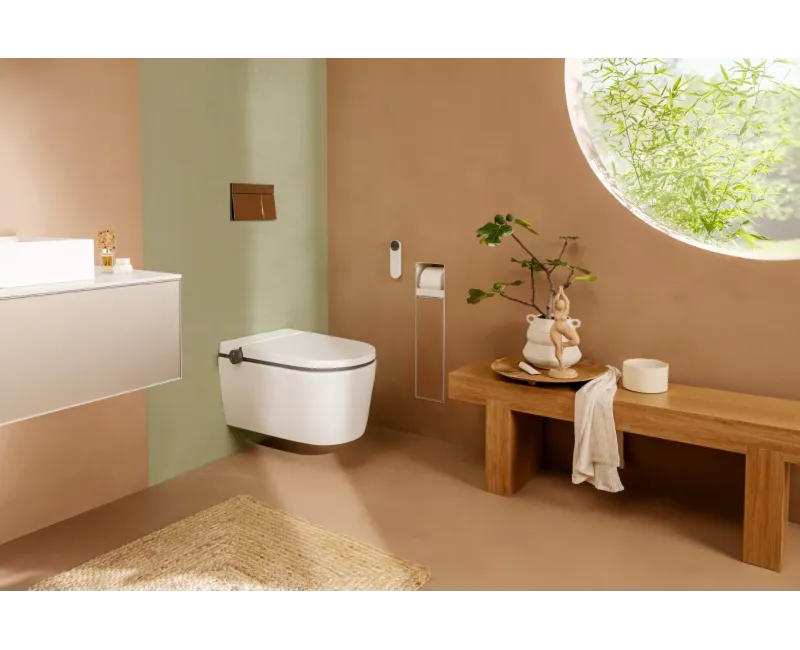 Tualetes pods ar Bide funkciju Hansgrohe LavaPura Element S, SoftClose, AquaHelix Flush, HygieneEffect, SmartClean, balts, 63021450 NEW