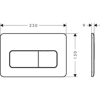 Poga iebūvējamajam rāmim Hansgrohe iFrame Original Q, matēta balta, 66001700 NEW