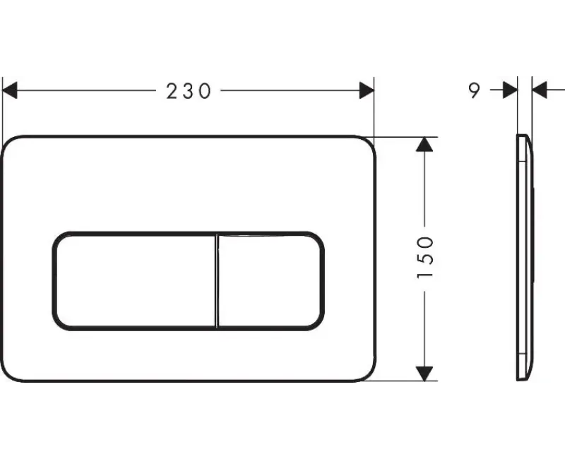 Poga iebūvējamajam rāmim Hansgrohe iFrame Original Q, matēta balta, 66001700 NEW