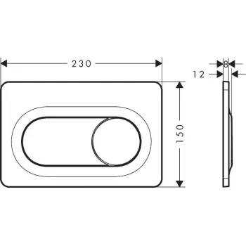 Poga iebūvējamajam rāmim Hansgrohe iFrame Original S, hroms, 66002000 NEW