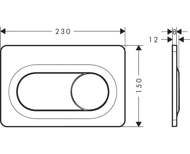 Poga iebūvējamajam rāmim Hansgrohe iFrame Original S, balta, 66002450 NEW
