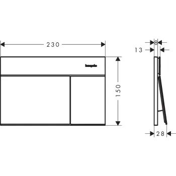 Poga iebūvējamajam rāmim Hansgrohe iFrame Element E, matēta melna, 66003670 NEW