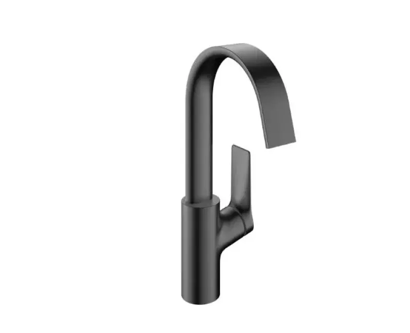 Vonios kriauklės maišytuvas Hansgrohe Vivenis, pakeltas su PopUp vožtuvu ir sukamu išteku, EcoSmart, matinė juoda chromas, 75030340 NEW