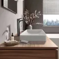 Vannas istabas izlietnes maisītājs Hansgrohe Vivenis, Paaugstināts EcoSmart, CoolStart, matēta melna hroms, 75045340 NEW