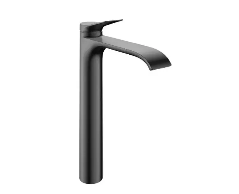 Vannas istabas izlietnes maisītājs Hansgrohe Vivenis, Paaugstināts EcoSmart, CoolStart, matēta melna hroms, 75045340 NEW