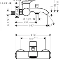 Vannas maisītājs Hansgrohe Vivenis, hroms, 75423000 NEW