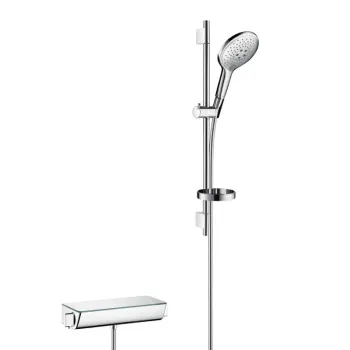 Душевая система Hansgrohe Raindance Select S, с термостатом, 15 см, 3 режима, белый/хром, 27036400