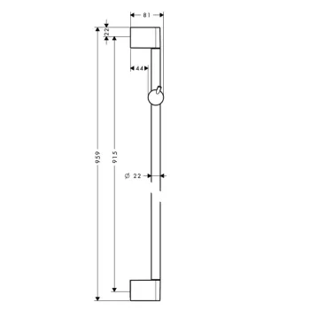 Dušas stienis Hansgrohe Unica'Crometta, 0.90 m bez dušas šļūtenes, hroms, 27609000 NEW