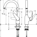 Virtuvinis kranas Hansgrohe Focus M42, nerūdijantis plienas, 71802800 NEW