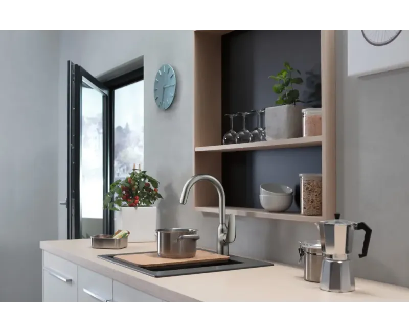 Virtuvinis kranas Hansgrohe Focus M42, nerūdijantis plienas, 71802800 NEW