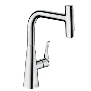 Virtuves Izlietnes Maisītājs Hansgrohe Metris M71, izvelkams uzgalis, hroms, 73817000 NEW
