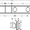 Смеситель для душа Hansgrohe RainSelect, встраиваемый, матовый черный, 15380670