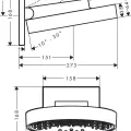 Dušas galva Hansgrohe Rainfinity, diametrs 25 cm, 3 režīmi, hroms, 26232000 NEW