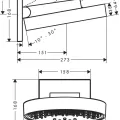Dušas galva Hansgrohe Rainfinity, diametrs 25 cm, 3 režīmi, EcoSmart, matēta balta, 26233700 NEW