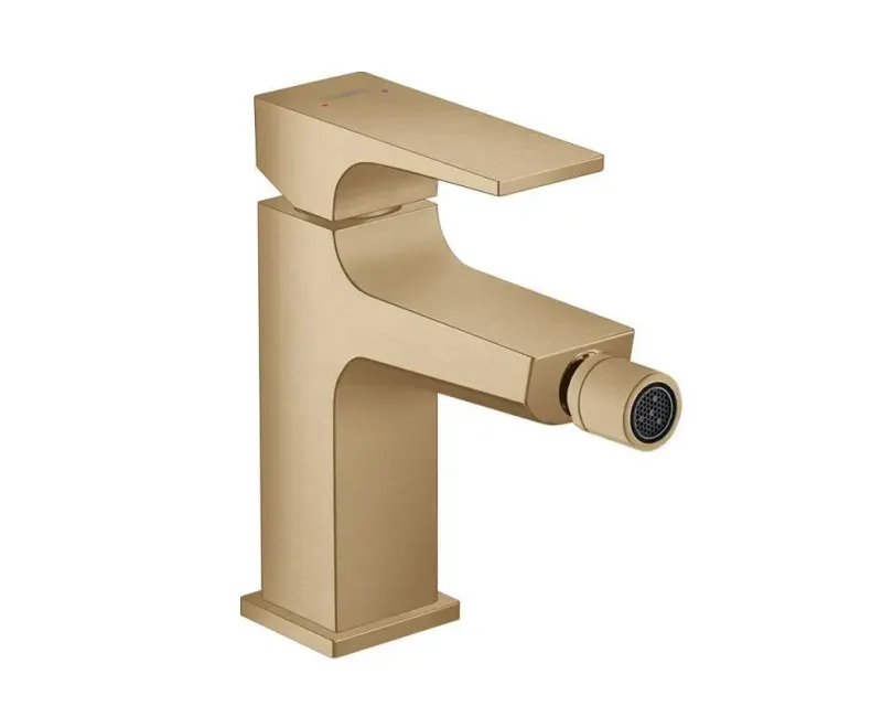 Смеситель для биде Hansgrohe Metropol, с Push-Open сливом, матовая бронза, 32520140