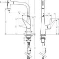 Virtuves izlietnes maisītājs Hansgrohe Talis Select M51, izvelkams uzgalis, nerūsējošais tērauds, 72823800 NEW