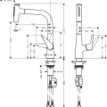 Virtuves izlietnes maisītājs Hansgrohe Talis Select M51, ar izvelkamu uzgali, nerūsējošā tērauda apdare, 72824800 NEW