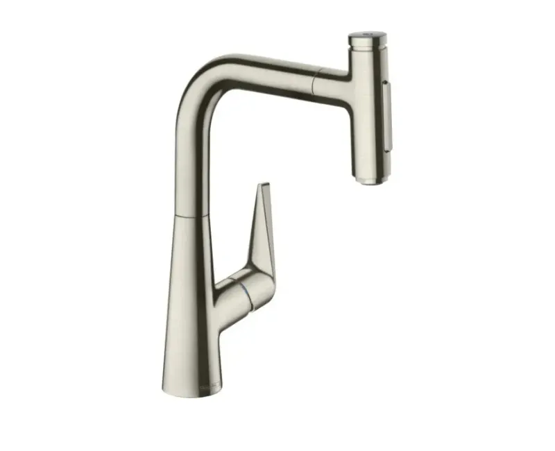 Virtuves izlietnes maisītājs Hansgrohe Talis Select M51, ar izvelkamu uzgali, nerūsējošā tērauda apdare, 72824800 NEW