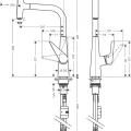 Virtuves izlietnes maisītājs Hansgrohe Talis Select M51, izvelkams uzgalis, EcoSmart, hroms, 72826000 NEW