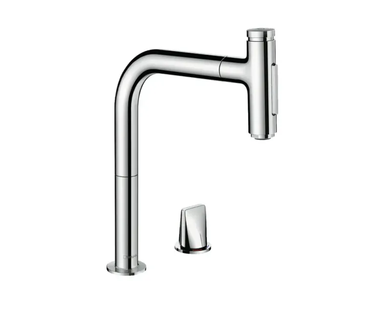 Virtuves maisītājs Hansgrohe M71, izvelkams uzgalis, hroms, 73819000 NEW