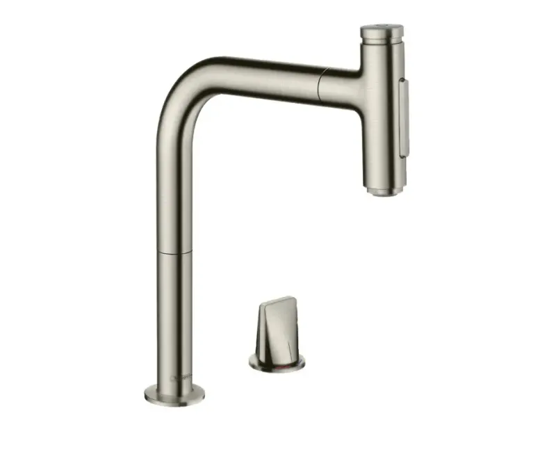 Virtuves maisītājs Hansgrohe M71, izvelkams uzgalis, nerūsējošais tērauds, 73819800 NEW