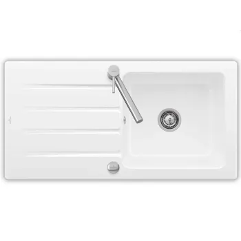 Virtuves izlietne Villeroy & Boch Subway 50 SU, 100x51cm CeramicPlus keramiska, Balta 336002R1