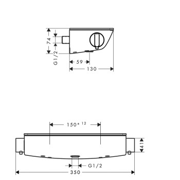 Dušas maisītājs Hansgrohe Ecostat Select ar termostatu, hroms 13161000