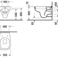Duravit D-CODE Подвесной WC, с крышкой, 45351900A1